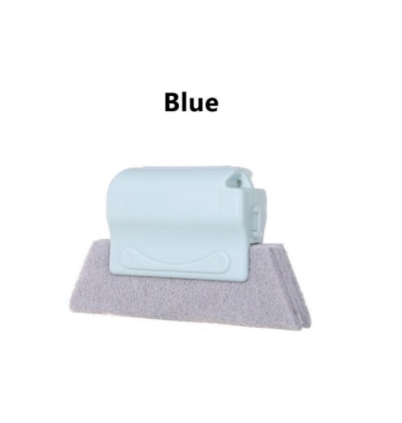 Window Groove Cleaning Brush Magic Window cleaning brush Window Groove Cleaning Cloth Window Slot Brush: Blue