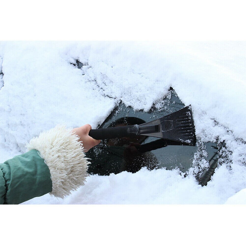 2-in-1 Snow Scraper Cleaning Scraping Tool Car Remove Frost EVA Handle Ice Shovel Windshield Ice Scraper