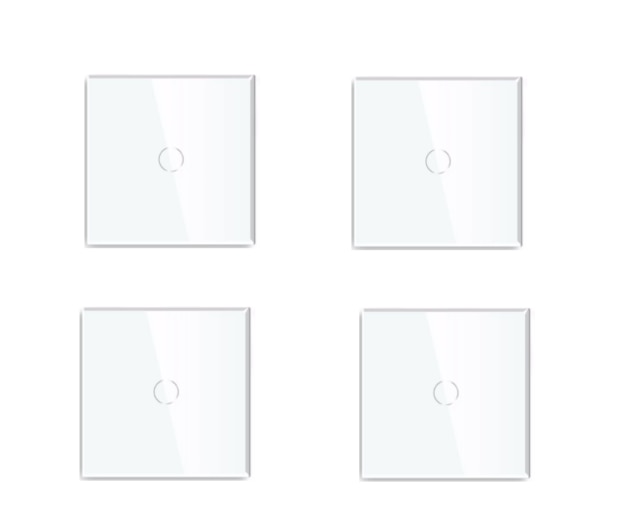 Bseed-Interruptor de escalera intermedio Mvava, 1 Gang, luz esclavo Maestro de la UE, táctil, Panel de cristal blanco y gris, mejora del hogar