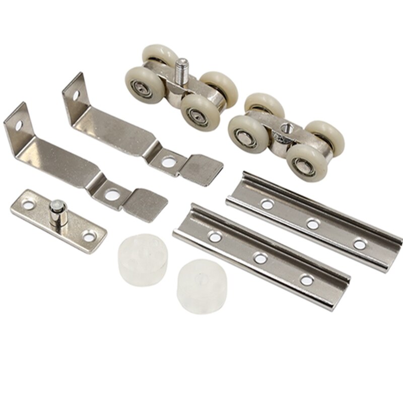 Ruedas Ajustables Para Puerta De Ducha Corredera - Rodillos De Nailon, Soporte Vidrio, Fácil Instalación