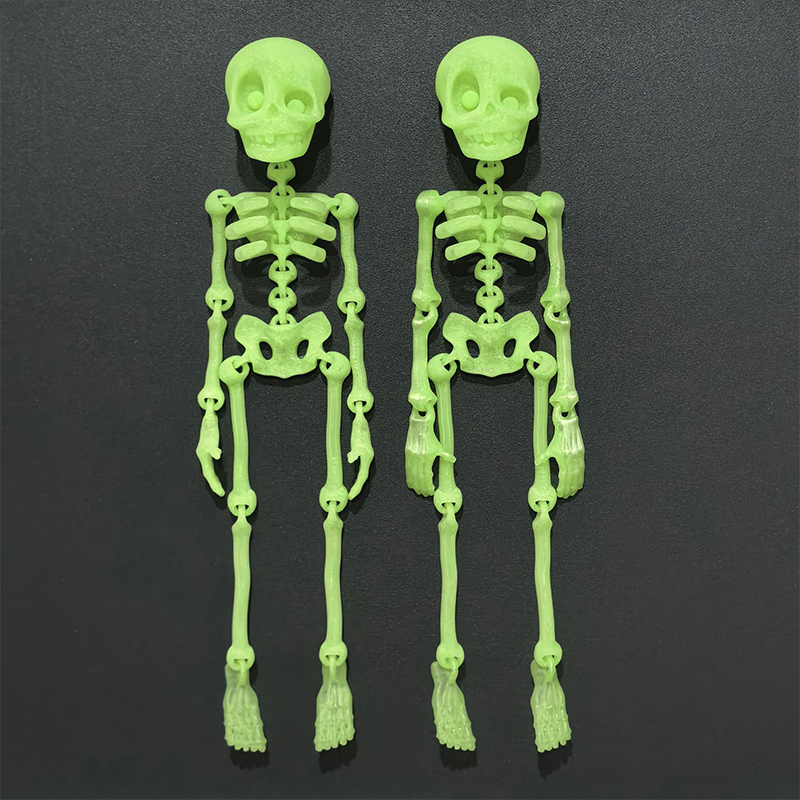 Halloween Skeleton Skeleton Magnetic Refrigerator Sticker Model Ornament 3D Printed Joint Removable Skeleton Artifact Sticker