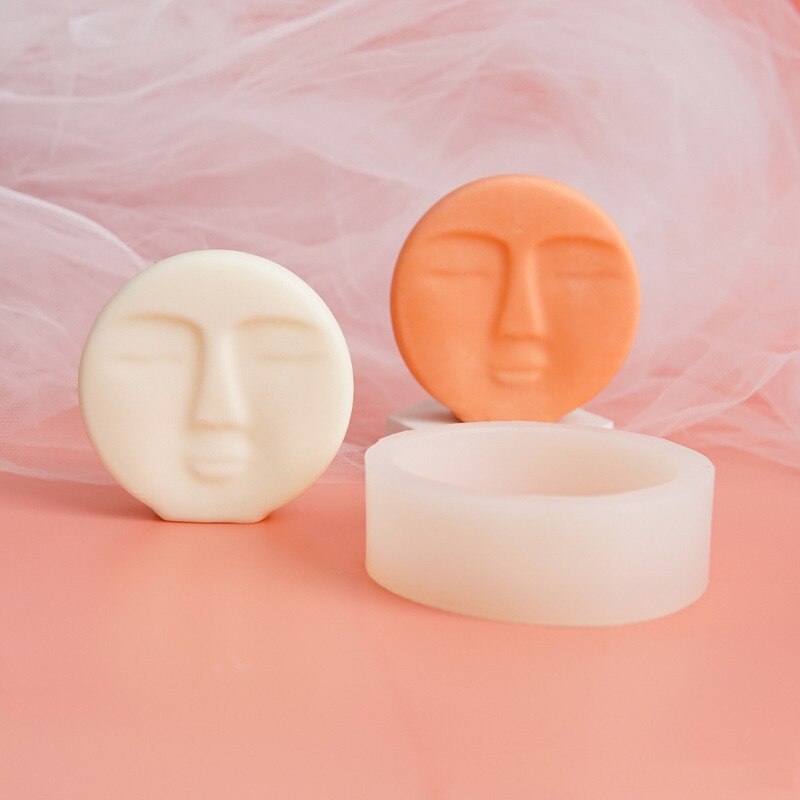 Moldes de silicona con de Luna y amor, adornos hechos a mano, vela de yeso, para fabricación de velas