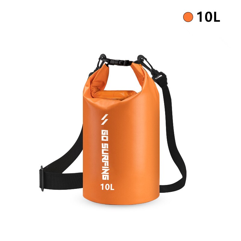 5/10L PVC Waterproof Bag River Trekking Bags Dry Pack Bag Dry Wet Separation Waterproof Drift Storage Bag: Orange 10L
