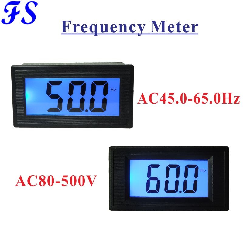 YB5135FD AC Frequenz Meter AC 45-65 hz Hz Tafel Meter Frequenz Tester LCD Digital mit Blau hinterleuchtet Spannung Amplitude AC80-500V