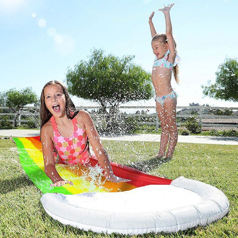 Children Surf Water Slide Outdoor Summer Surfboard Garden Funny Splash Pool