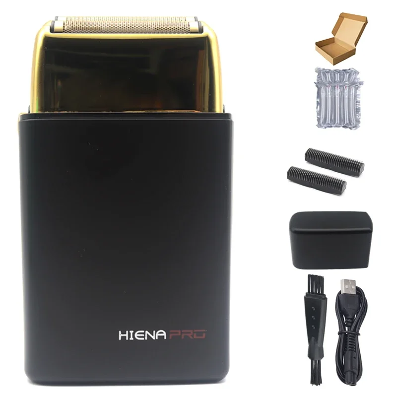 Afeitadora eléctrica para hombres, cuchillas de doble lámina de corte de 0mm, cabezal flotante de alta velocidad de 8200RPM, Ideal para barbería: Rojo