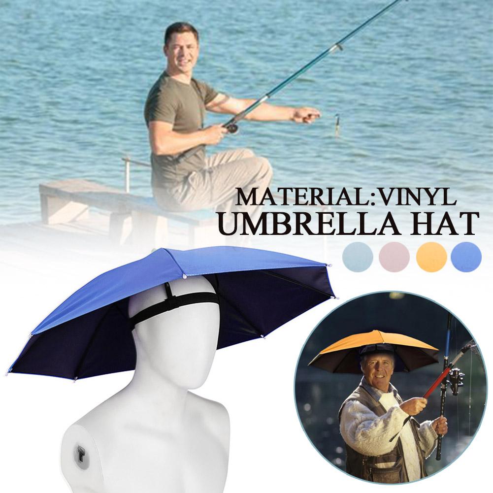 Sombrero de sombrilla portátil para exteriores, sombrilla de pesca impermeable, sombreros universales para el sol, Camping, playa, sombreros plegables