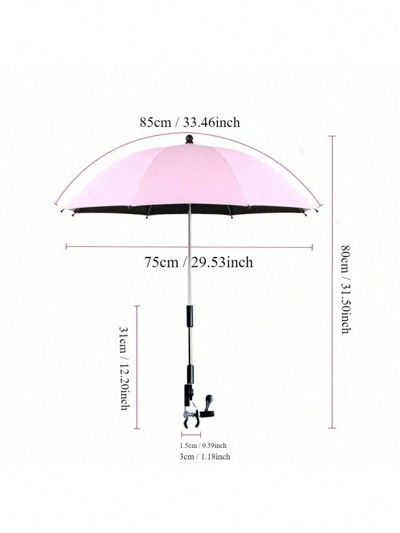 1pc Sommer Kinderwagen Sonnenschutz Sonnenschutz, draussen Stuhl Regenschirm, Kinderwagen Regenschirm, Rollstuhl Regenschirm Sonnenschirm