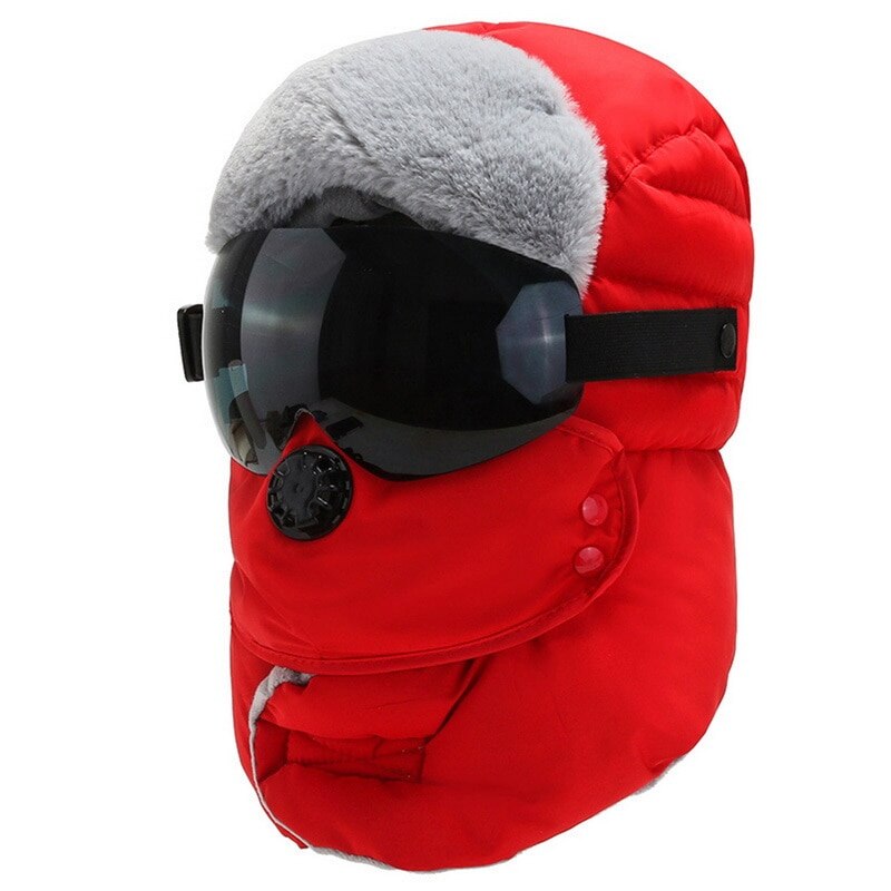 nouvelle casquette chaude hiver hommes originale hiver chapeaux pour femmes enfants imperméable à l'eau avec des lunettes Cool cagoule