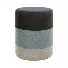 Rebecca Mobili Poef Seat Zitzak Poef Textuur Grijs Wit Licht 45x35x35