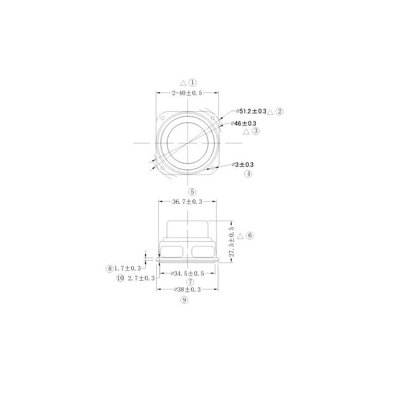 2pcs 1.5 Inch Full Range Sound Speaker Unit 40mm 4 Ohm 6W 18 Core Loudspeaker DIY Bluetooth Radio Boombox PC Music Soundbar