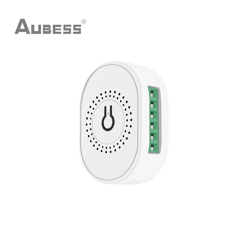 Interruptor inteligente Tuya Mini Zigbee, dispositivo de 16A, sin cable neutro, compatible con Control bidireccional, funciona con la aplicación Alexa, Google Home, Smart Life: White / 5Pcs