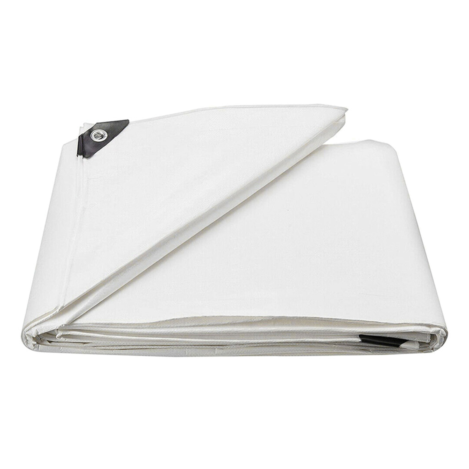 Lona impermeable de poliéster, 6,6x16 pies, 2x5 metros, color blanco, resistente a la intemperie