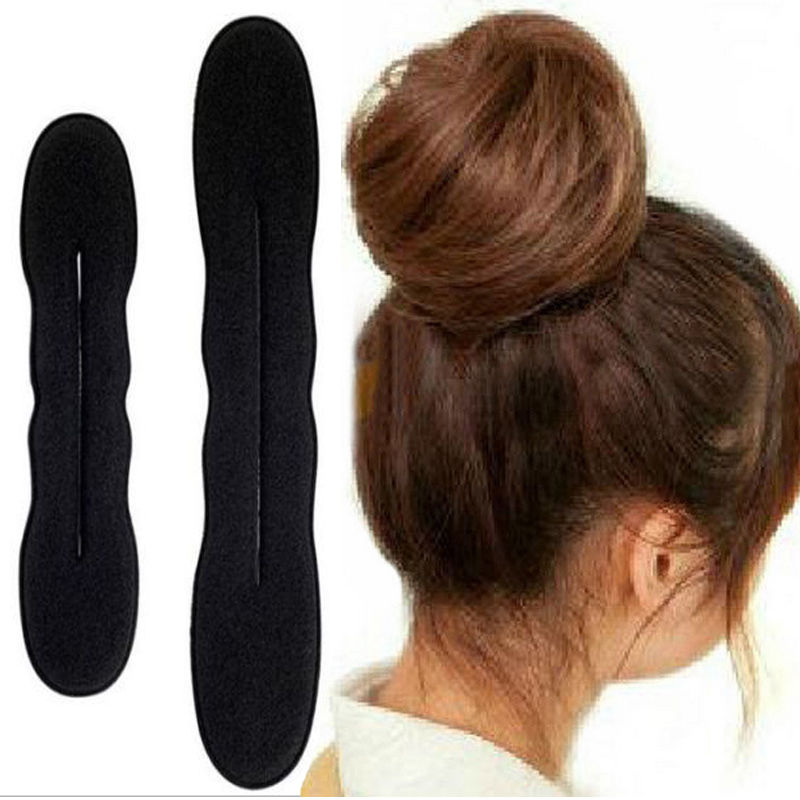 2x Hair Styling Magic Sponge Clip Foam Bun Curler Kapsel Twist Maker Tool Accessoires