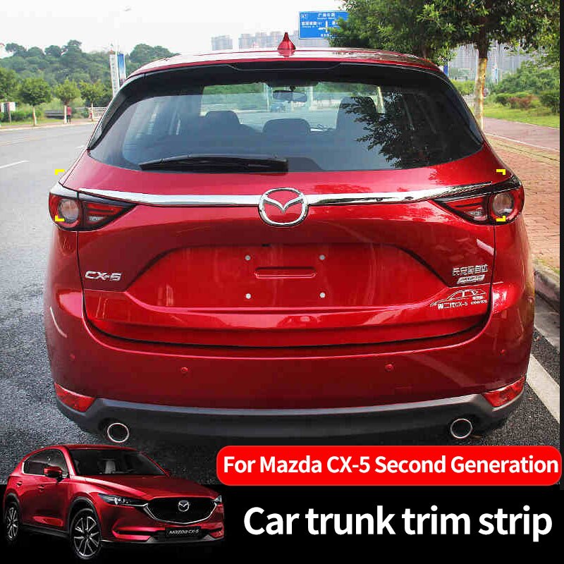 Car Trunk Trim Strip Tailgate Trim Car Stainless Steel Trim Strip Rewire The Trunk For Mazda CX-5 2nd Generation
