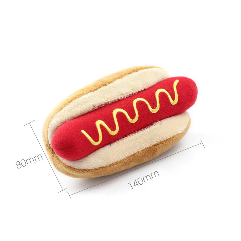 Dog Plush Toy Animals Dog Chew Squeak Toys Emulational Hamburger Chicken Plush Food Pet Dog Toy Chew Squeaking Toy