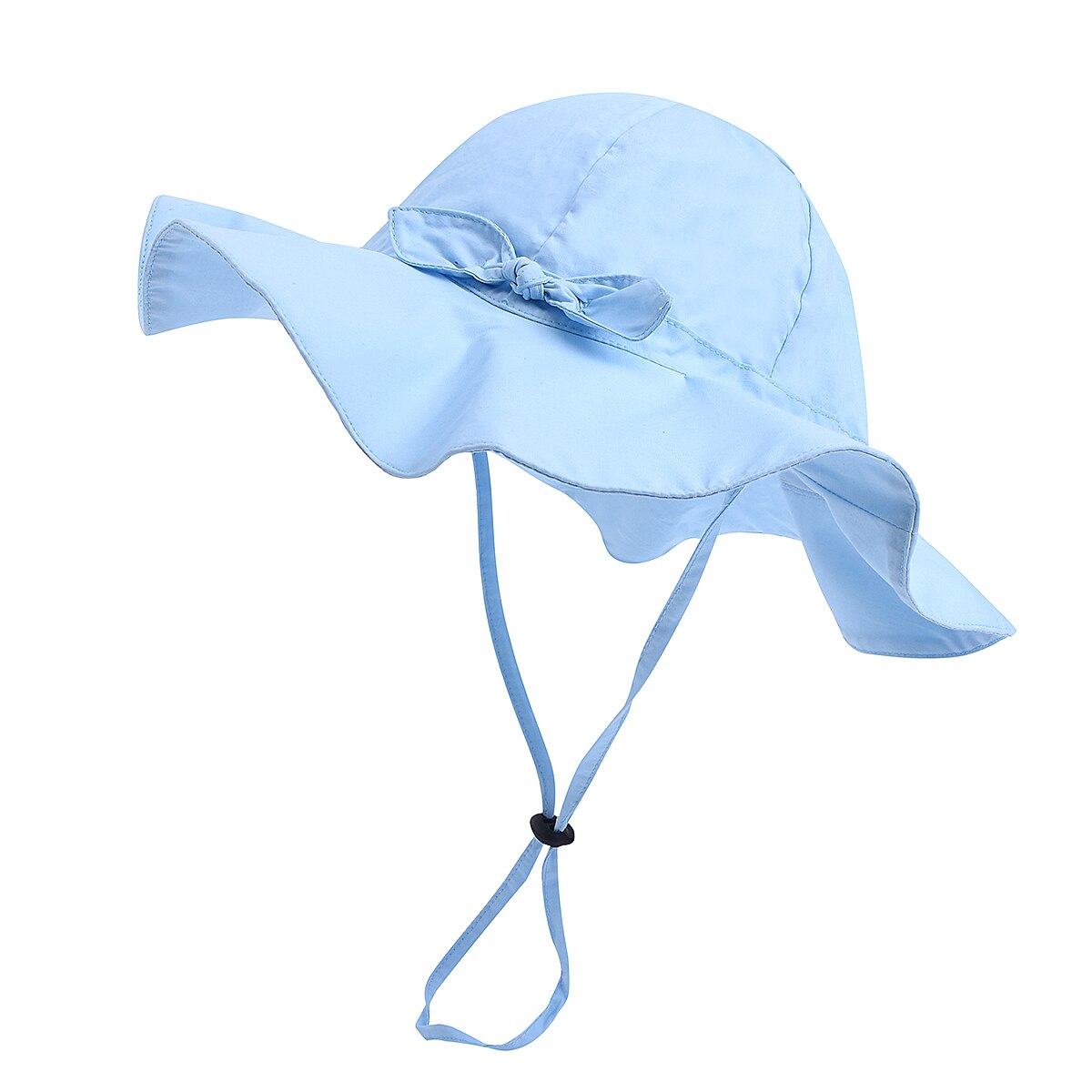 Chapeau de plage à large bord pour bébé, casquette seau ajustable en coton pour enfants, casquette d'été pour la plage