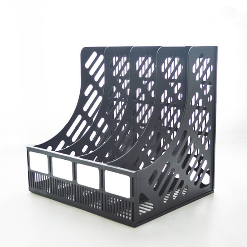 Four Layers Three-color File Tray Mesh Breathable File Shelf Desktop Shelf Bookshelf Office Desktop Storage Supplies