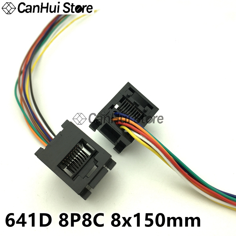 5 uds RJ11 RJ12 RJ45 conector hembra de teléfono con cable 4P4C 6P4C6C 8P8C conector hembra 616E 623K 616M 641D 648K: Marfíl