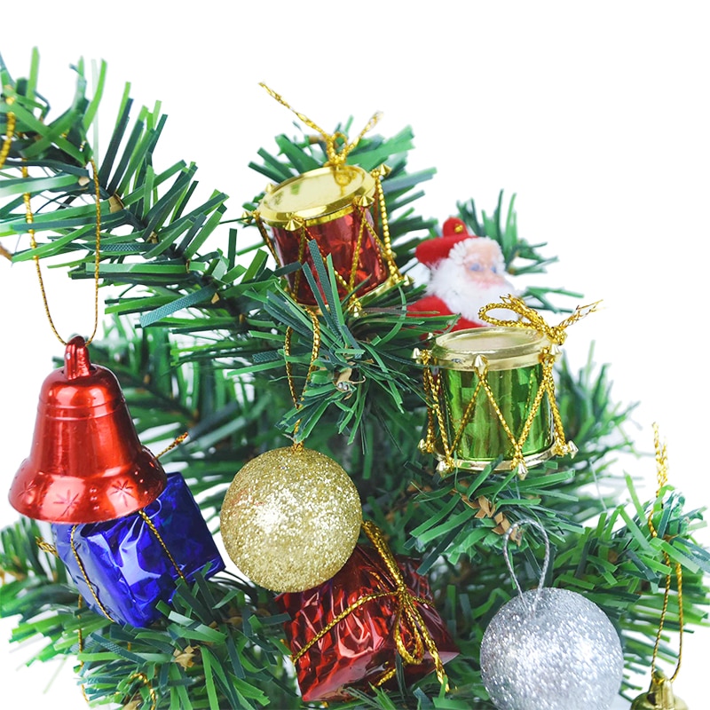 30/45cm PVC Christmas Tree DIY Hand Assemble With 23Pcs Christmas Tree Ornaments For Home Year Party Kids Navidad