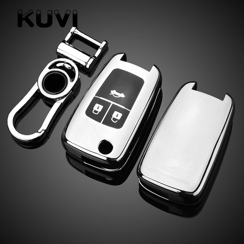 TPU Car Folding Key Case Cover For Chevrolet Cruze Aveo Trax Sail Malibu Captiva Opel Vauxhall Astra J Corsa Insignia Mokka