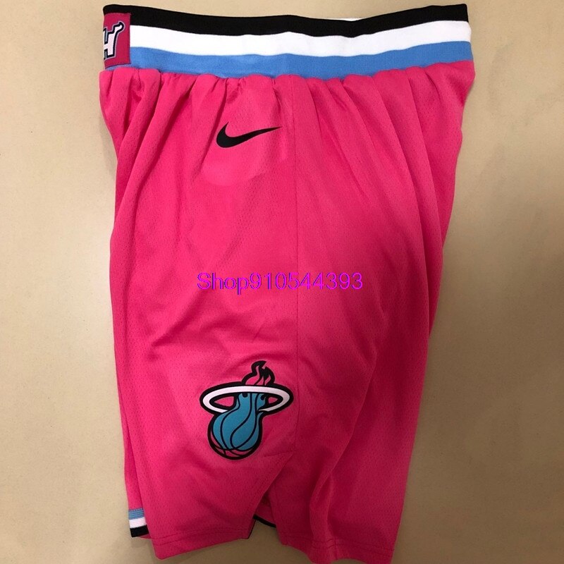 Pantalones cortos de baloncesto de la NBA Miami Heat, Shorts deportivos de presión , transpirables