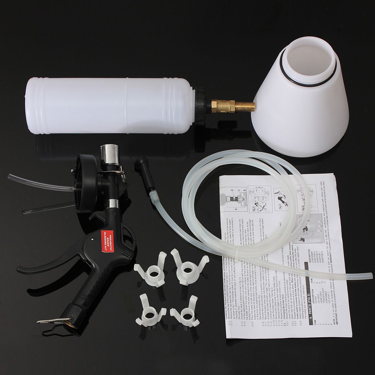 Auto Car Brake Fluid Replacement Tool 0.75L Large Capacity Brake Fluid Drained Bleeder Oil Change Container Kit for Cars Trucks