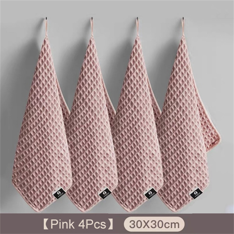 Toalla de limpieza de Barista para cafetería, paño de limpieza de microfibra súper absorbente, toallas para cocina, limpiador de máquina de café para el hogar, 1/4 unidades: Marfíl