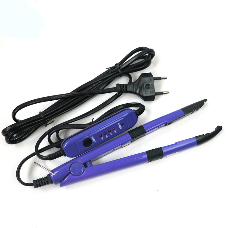 Mini Fusion de fer rouge violet , contrôle de la chaleur du fer, kératine pré-collée, outils d'extension de cheveux, connecteurs 4 couleurs 1 pièce