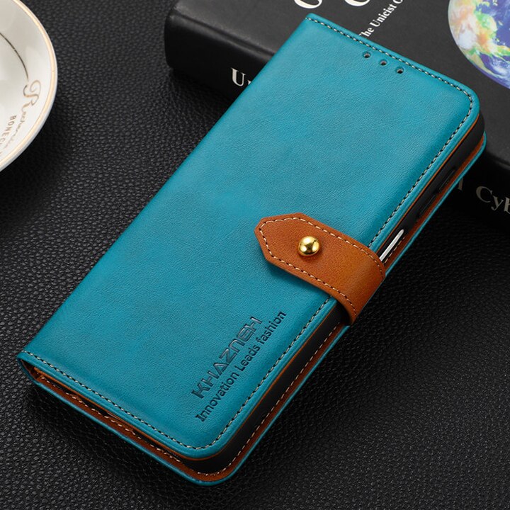 Leather Case Voor Asus Rog Telefoon 5 Ultieme Retro Flip Wallet Case Asus Rog Telefoon 5 Pro Magnetische Kaart Slot cover Rog Phone5 Etui: For Rog Phone 5 / Blauw