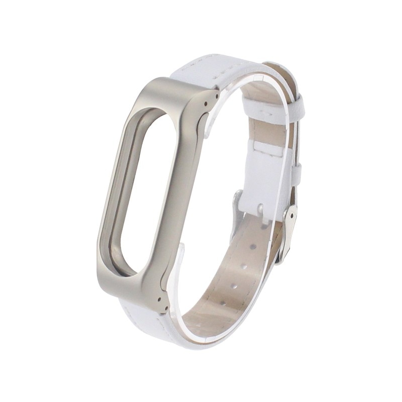 Bracelet de rechange en cuir pour xiaomi mi band 2 2 avec clip métallique et film protecteur