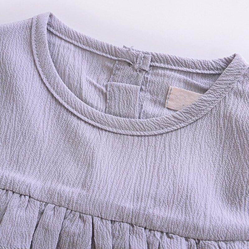 Kinderkleding meisjes herfst lange mouwen kleding kinderen effen kleur ruches onderkant kleding kinder shirt