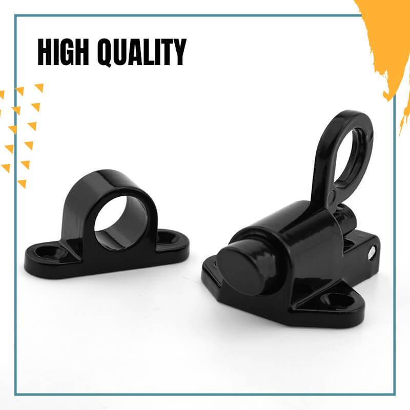 Aluminum Alloy Door Latch Lock Spring Loaded Window Door Bolt Gate Pull Ring Bounce Home Security Latch Hasp Sliding Lock