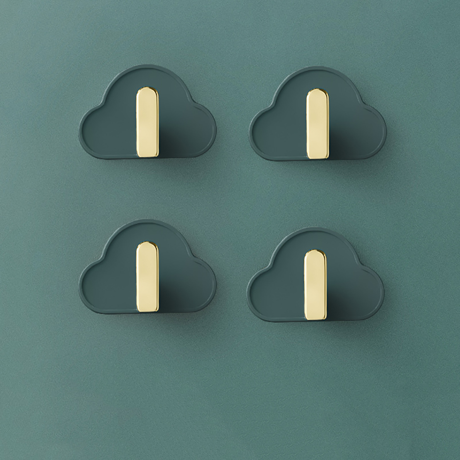 4 pezzi appendiabiti da parete in stile nordico nuvola a forma di L autoadesivi borse per vestiti chiavi appendiabiti gancio per decorazione da parete senza perforazione: Di Colore Giallo chiaro