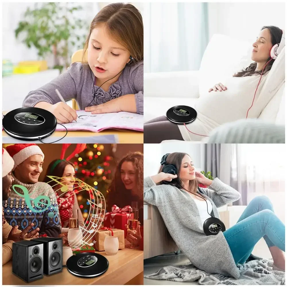 Portable with LCD Display Walkman CD Player for Adults Students Kids Personal Compact Disc CD Player radio with cd player