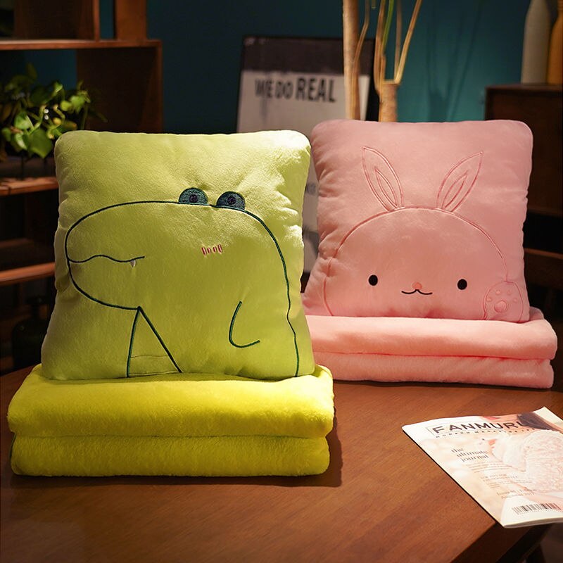 Oreiller couette en un pour les filles Siesta artefact oreiller multifonctionnel coussin pour voiture maison bureau oreiller avec couverture à l'intérieur
