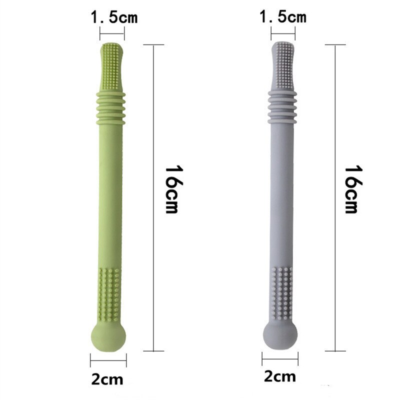 1 pz molari massaggiagengive giocattoli sicuri Toddle dentizione paglia Silicone masticare cura dentale spazzolino regalo madre forniture per bambini