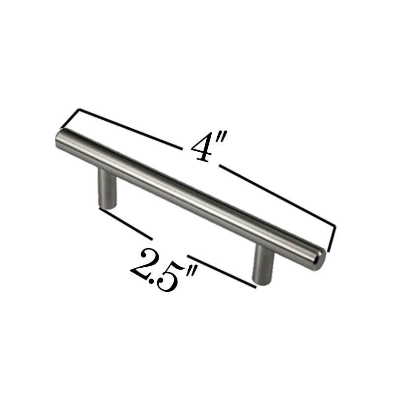 4 " 6 " 8 "kabinet t bar træk håndtag rustfrit stål møbler hardware skuffeknap køkken skab dørhåndtag træk møbler: 4