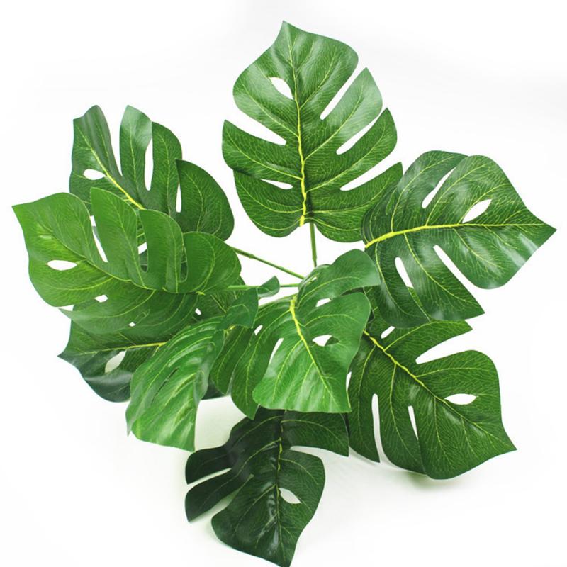 Artificial Turtle Leaf Table Mat Decor Placemat Simulation Plant Leaves For Hawaiian Tropical Jungle Party Home Decoration: Default Title