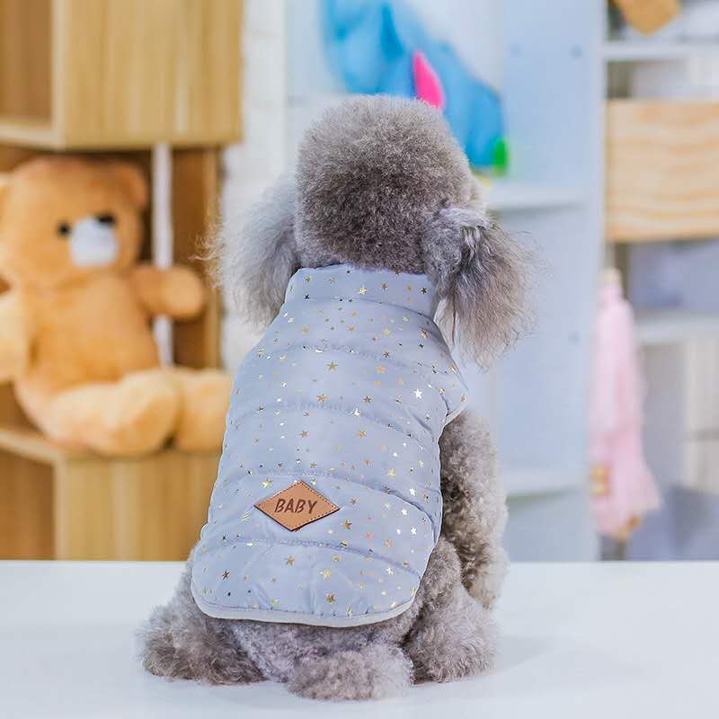 Hund vintertøj til små mellemstore kæledyr varm hund frakke jakke til små hunde chihuahua juleårspynt til hunde: Grå / Xxl