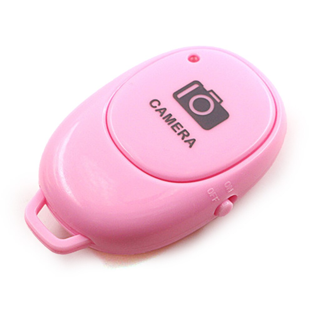 Camera Shutter Remote Control Bluetooth Wireless Selfie Button Clicker Support for Android IOS Smartphones: Pink