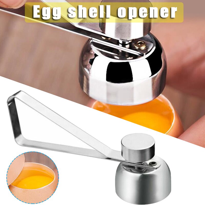 Egg Cracker Topper Stainless Steel Egg Opener Eggshell Cutter Kitchen Tool for Soft Hard Boiled Egg FP8