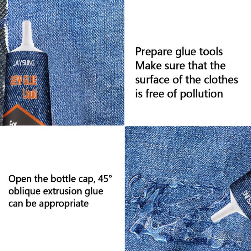 30ml Fast Dry Sew Glue Liquid Sewing For Cloth Waterproof Adhesive Repair Fabric Jeans Sew Stitch Strong Quick Bonding Tool