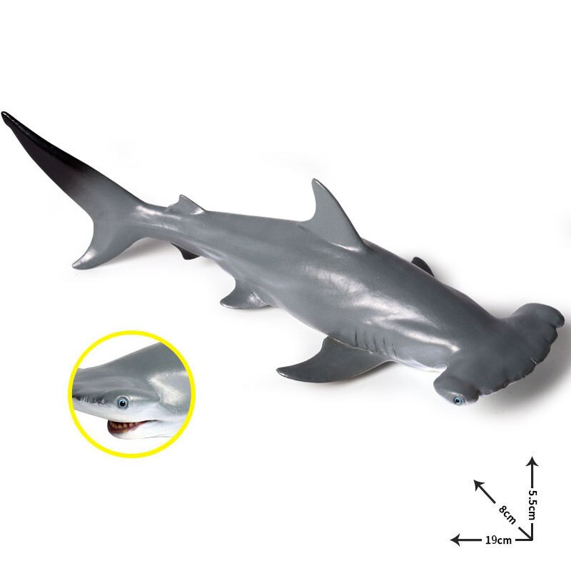 Meer Leben Tiere Hammerhai Modell Sammlung Spielzeug Für Kinder Marine Tier Whale Shark Feste PVC Action-figuren