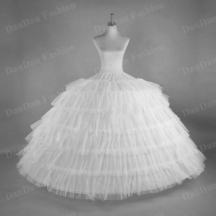 Verkoop 6 Hoops Grote Witte Petticoat Super Pluizige Crinoline Slip Onderrok Voor Trouwjurk Bruidsjurk