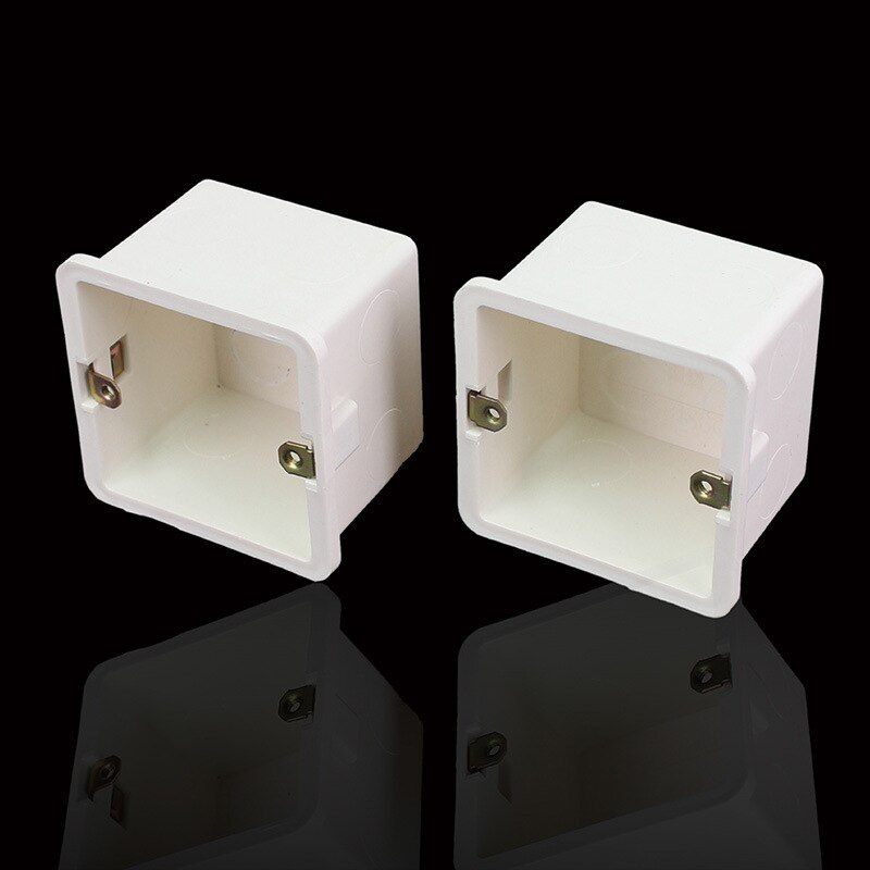 86 Type Wiring Box 50mm Cassette Wall Mount Switch Dark Box PVC Flame-retardant Junction Bottom Box