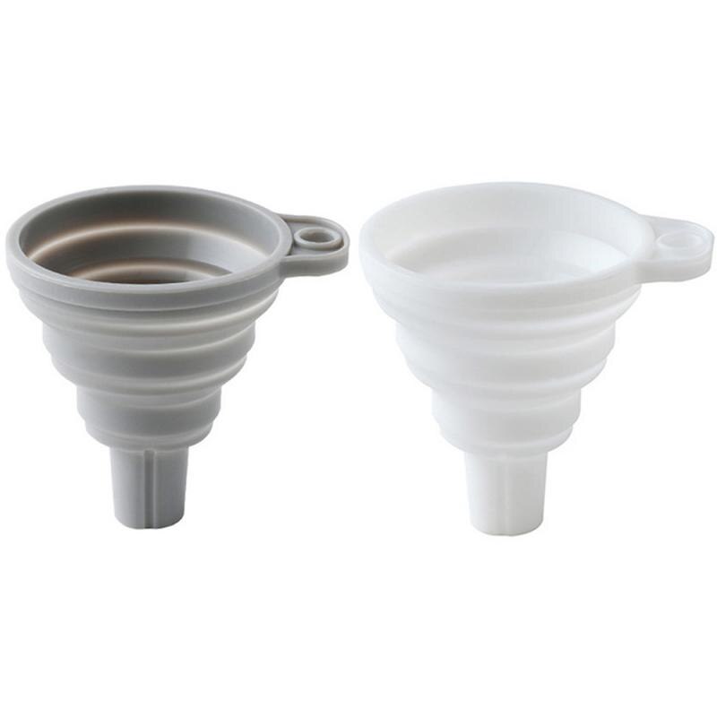 Mini entonnoir pliable en Silicone entonnoir pliable entonnoirs portables pliants être suspendus outils de cuisine de distribution de liquide domestique: 2pcs