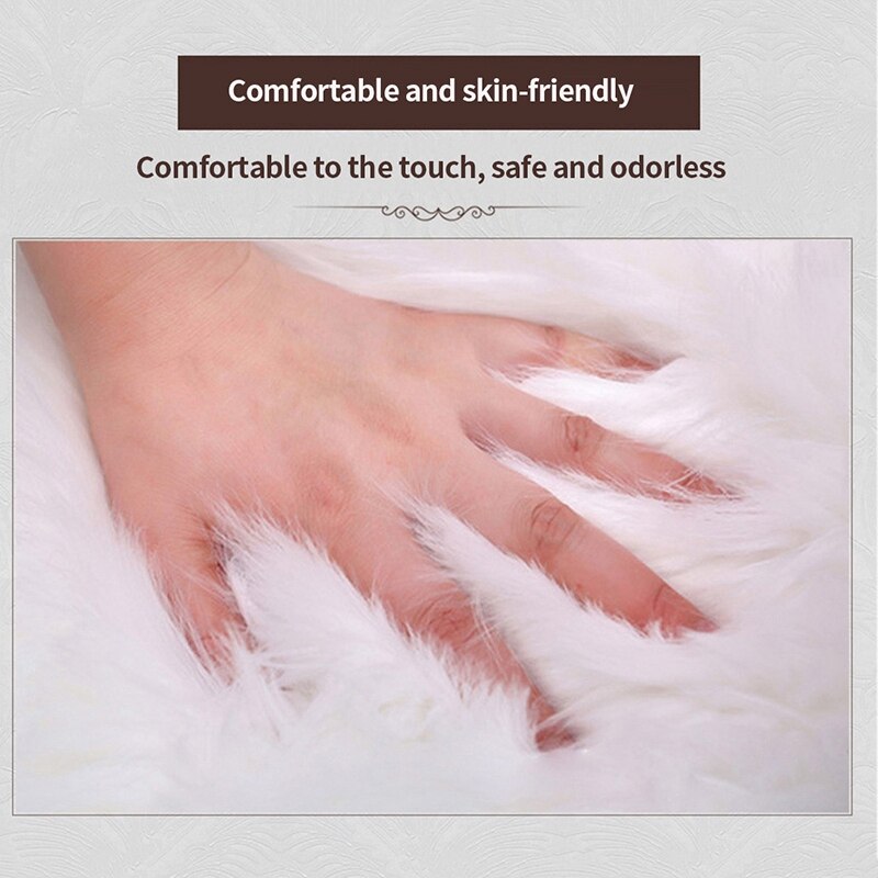 Faux Fur Tapijt Tapijt Voor Woonkamer Pluche Lange Haar Floor Mat Antislip Nachtkastje Tapijten Slaapkamer Thuis Gebied kleed Effen Kleur