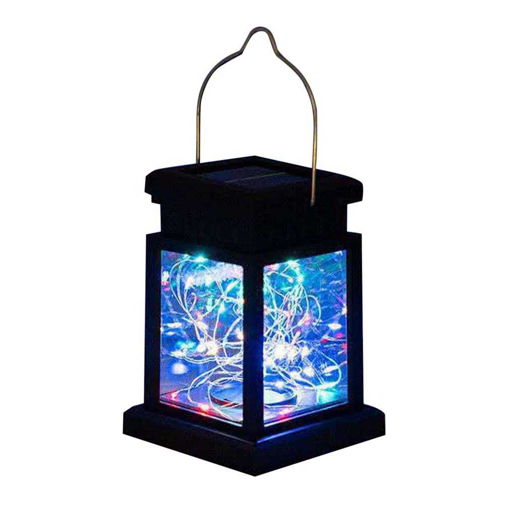 Garden Solar Retro Lanterns Light Outdoor Hanging Candle Lamps Decoration Waterproof Garden Yard Lawn Landscaping Floor Lights: C