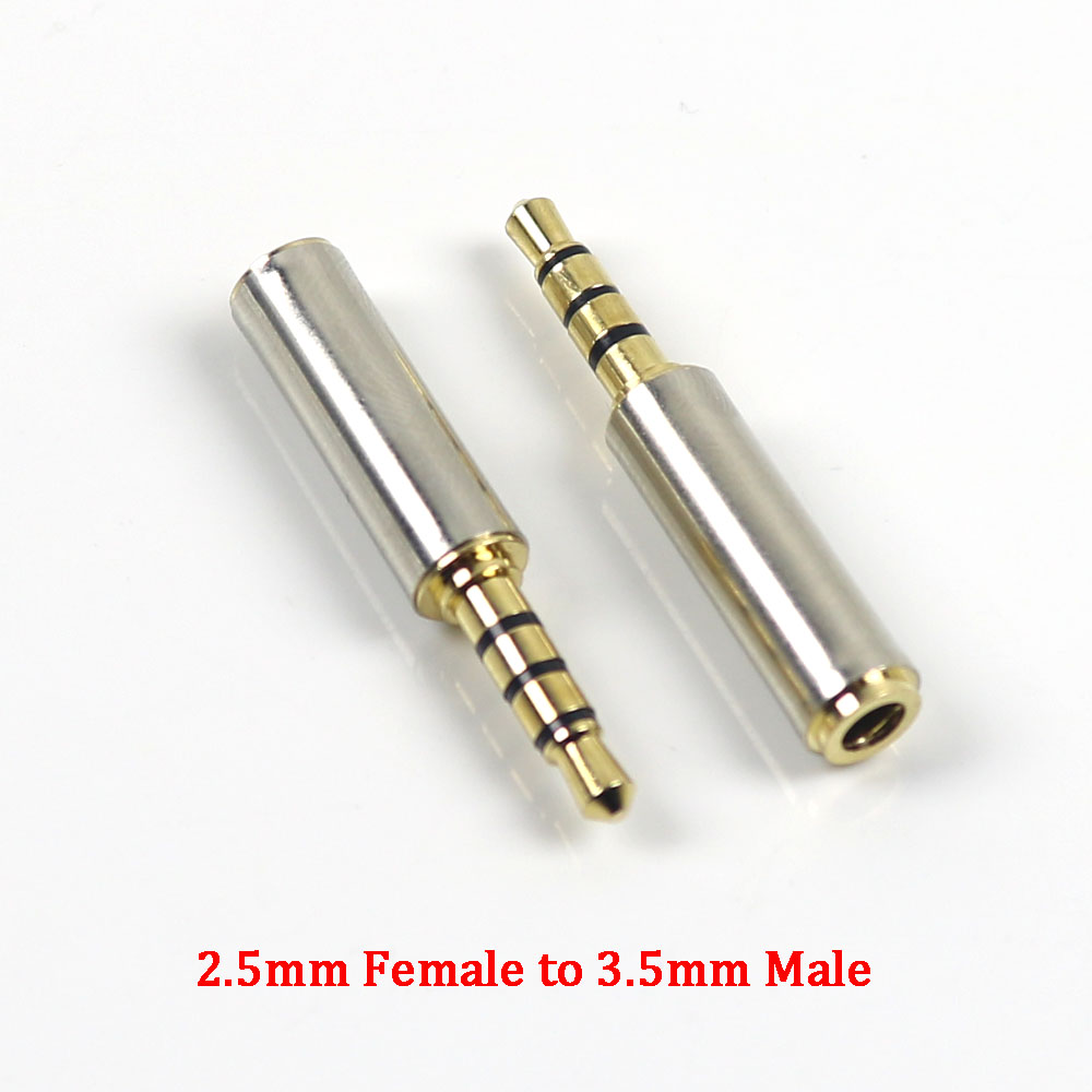 3.5 mm to 2.5 mm ljudadapter för aux-högtalarkabel stereohörlurar headsetmikrofon 2.5mm to 3.5mm- jackkontakt